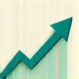 Growth chart with upward trend and gears, representing continuous optimization
